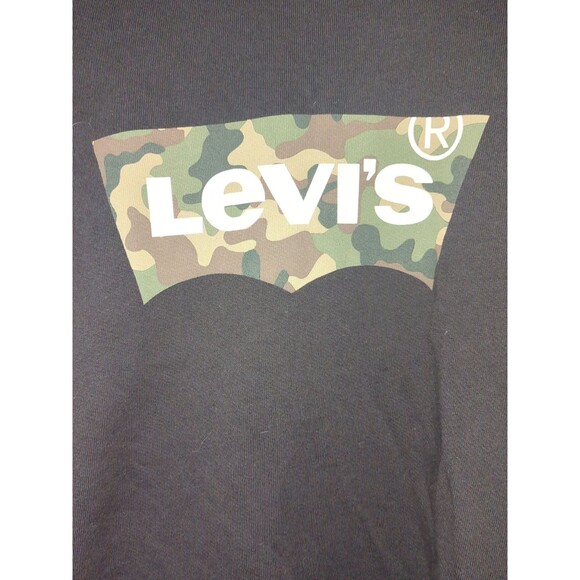 Levis Graphic Crewneck NWT Dark Black Sweatshirt 194920064 Camo Mens Size  XXL - Picture 3 of 7